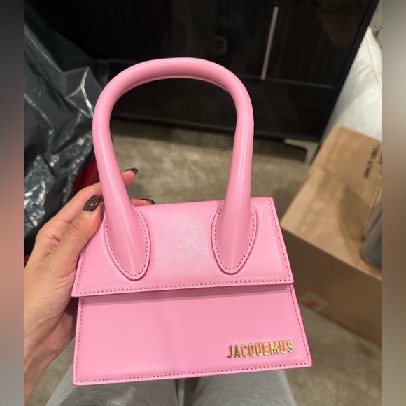 Pink Jacquemus Signature Mini Le Chiquito Leather Top Handle Bag - Picture 1 of 4